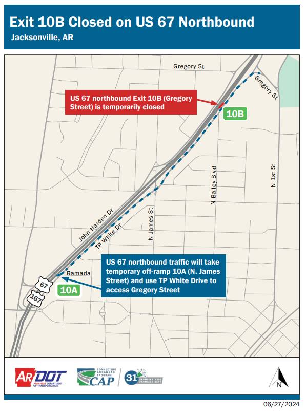 Gregory Street Exit Closure Map_June2024