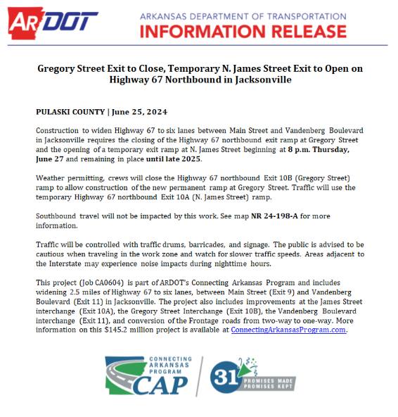 Gregory Street Exit Closure_June2024