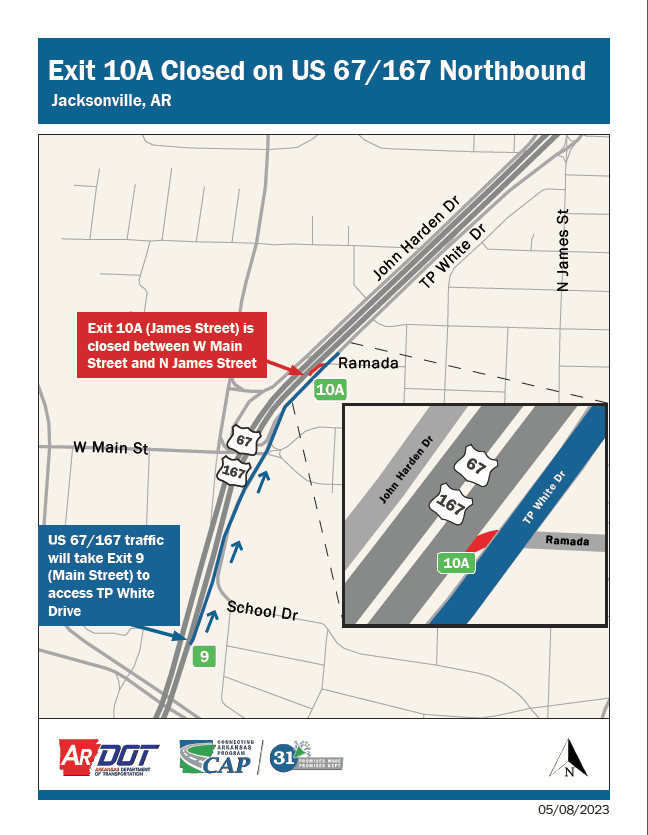 Exit 10A Closed May 10th