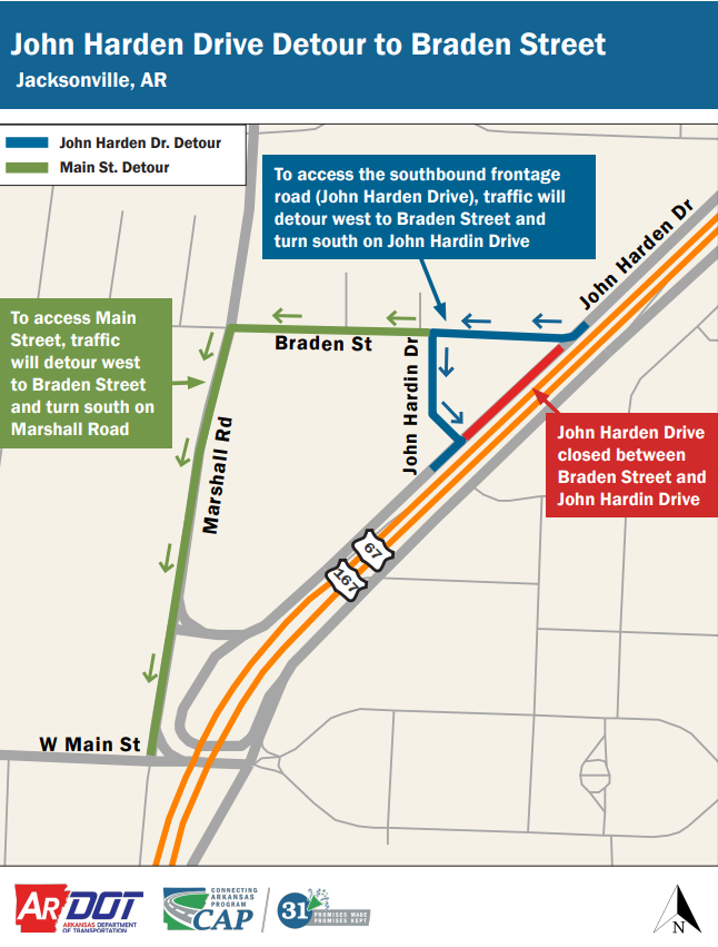 John Harden Drive Detour June 2023 Photo