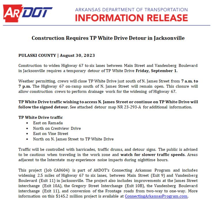 August 30 TP White Detour Release