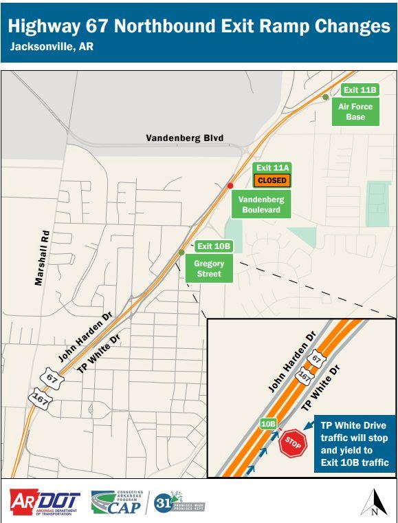 Exit Ramp Changes Sept 2023 Map