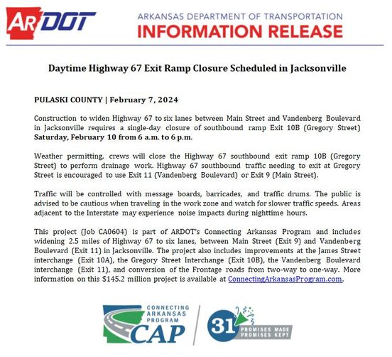 Daytime Closure Exit 10B_Feb2024