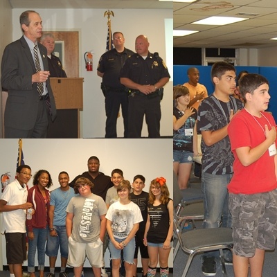 Junior Citizens Police Academy members and instructors 
