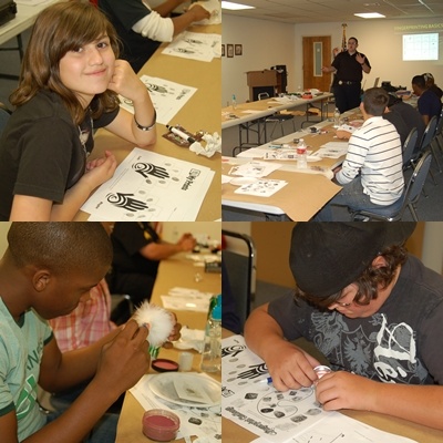 pictures of children doing finger printing